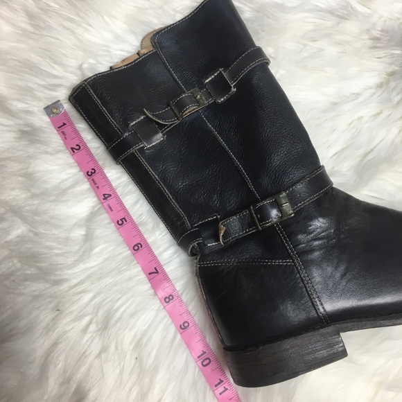 Bed Stu Leather GoGo Lug Moto Boots Black 9 - Picture 6 of 8